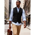 thumbnail image 2 of COOFANDY Men's Suit Vest Slim Fit Formal Business Dress Vest Casual Wedding Waistcoat, 2 of 6