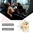 thumbnail image 4 of Portavasos de tinta para tatuajes Anghie Hard Skull de resina con 100 tapas de tinta, 4 of 8