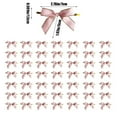 thumbnail image 3 of Btomtd 2.75"x1.96" 50pcs Hand Tied Ribbon Bow for Baking Cake Gift Packaging and Finished Boxes Rimmed Ribbon Bows and Ornaments for Celebrations, Pink, 3 of 6