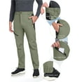 thumbnail image 7 of Little Donkey Andy Men's Winter Snow Pants - Softshell Insulated, Fleece Lined & Water Resistant for Hiking Ski, Sage Size S, 7 of 7