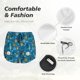 thumbnail image 4 of Balery Cute Colorful Owls And Trees Pantalones cortos deportivos para mujer con forro y dos bolsillos, elásticos, para entrenamiento, gimnasio, yoga-X-Large, 4 of 7
