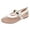 White, variant on Rokment Womens Buckles Fishnet Ballet Flat Mary Jane Slip on Dressy Shoes Summer Fall Fashion Retro Mesh Closed Toe Comfortable Walking No Heel Mules Loafers Sandals Black Size 6