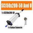 thumbnail image 2 of 1PC SCJ50x200-50 Standard Pneumatic Cylinder Bore 50mm Double Acting Air Cylinders Adjustable Stroke 150-200mm Large Thrust ,More Safe Operating, 2 of 6