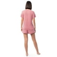 thumbnail image 3 of Fruit of the Loom Women's Soft and Breathable Short Sleeve Crew Top & Pajama Short Set, Sizes S-4X, 3 of 10