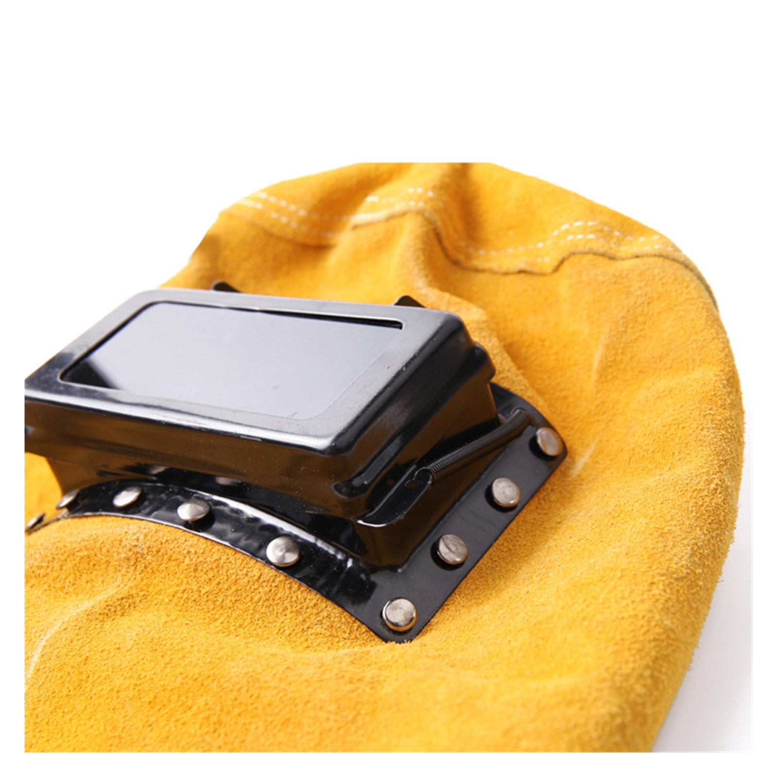 Leather Welding Helmet Auto-Darkening Filter Lens Face Mask Breathable Welder Security Protection Hood Helmet Welding Protector ,Widely Use
