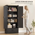 thumbnail image 4 of HOMCOM 69" Tall Kitchen Storage Cabinet with Adjustable Shelves, 4 of 10