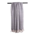 thumbnail image 2 of 60" Blue and White Rectangular Chevron Patterned Cotton Throw, 2 of 2