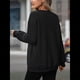 thumbnail image 5 of Sudadera de Gran Tamaño para Mujer, Cuello Redondo, Larga, Jersey de , Ropa de Moda de Otoño con Bolsillo Negro XXL, 5 of 9