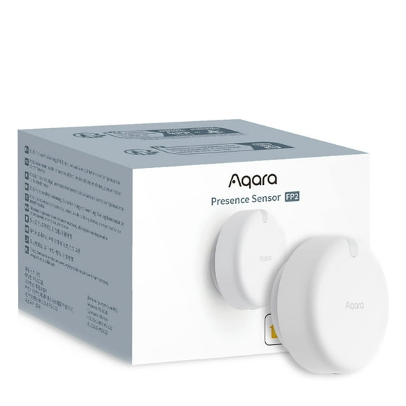 Aqara Presence Sensor FP2, 2.4 GHz Wi-Fi Required, mmWave Radar Wired Motion Sensor, Zone Positioning, Multi-Person & Fall Detection, Supports HomeKit, Alexa, Google Home and Hom