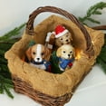 thumbnail image 2 of Shoreew Christmas Puppy Resin Ornament Cute Puppy in Scarf Figurine Christmas Showcase Desk Home Office Decorations, 2 of 7