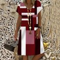 thumbnail image 2 of asddcavvf Robes pour Femmes Robe de Mode d'Été Col en V Manches Courtes, 2 of 4