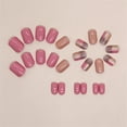 thumbnail image 3 of Fofosbeauty 24pcs Press on False Nails Tips, Square Fake Acrylic Nails, Rose Yellow, 3 of 9