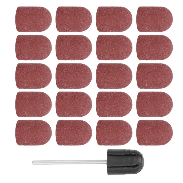 Juego de brocas para lijar y pulir uñas (13 x 19 mm), color marrón