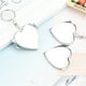thumbnail image 2 of Llavero con espejo portátil y espejo de maquillaje compacto de bolsillo plegable de doble cara (plateado, forma de corazón), 2 of 7
