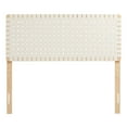 thumbnail image 4 of Sparta Weave Vegan Leather Full Headboard in Natural Beige, 4 of 8