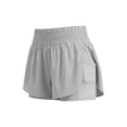 thumbnail image 5 of COMVALUE Women's 2 in 1 Running Shorts High-Split Athletic Short High Waisted 3" Liner Workout Gym Short with Pockets (Dark Gray, XL), 5 of 9