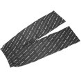 thumbnail image 3 of Pantalones con corte de bota con abertura lateral, cintura alta, elásticos, con abertura lateral, bloques de color, estampado a rayas, dobladillo dividido, pantalones elegantes para mujer, negro, M, 3 of 12