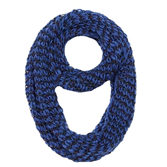 Peach Couture Winter Warm Sequin Chunky Knit Cozy Infinity Loop Cowl Scarves