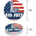 thumbnail image 1 of XDDJA American Flag Set of 8 Round Coaster for Drinks, Absorbent Ceramic Stone Coasters Cup Mat with Cork Base for Home Kitchen Room Coffee Table Bar Decor, 1 of 5