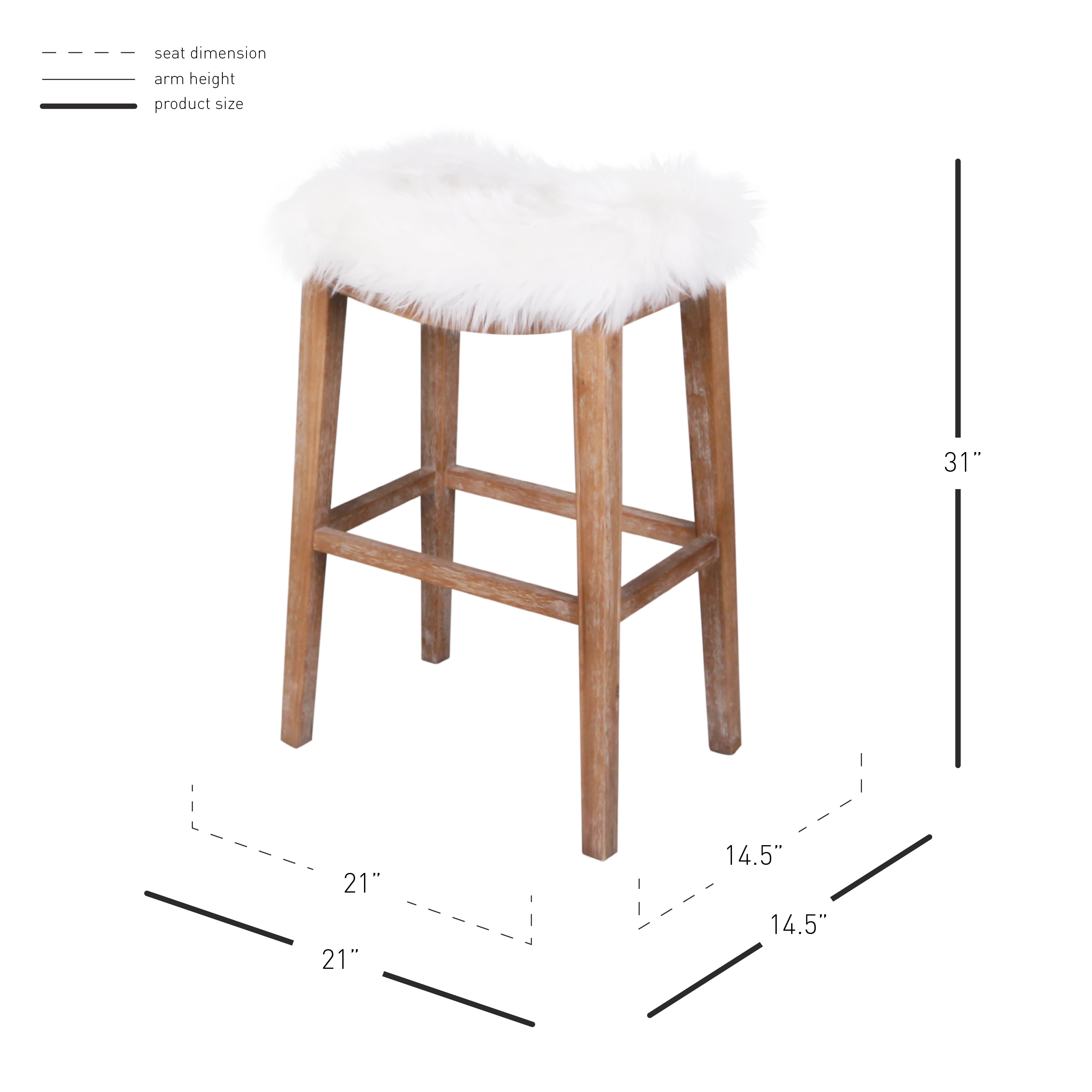 Elmo Faux Fur Bar Stool Com
