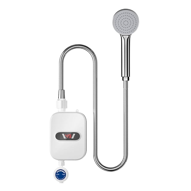 Ducha instantánea, mini calentador de agua instantáneo integrado sin tanque, decoración de baño, artículos de baño, accesorios de baño, cabezal de ducha