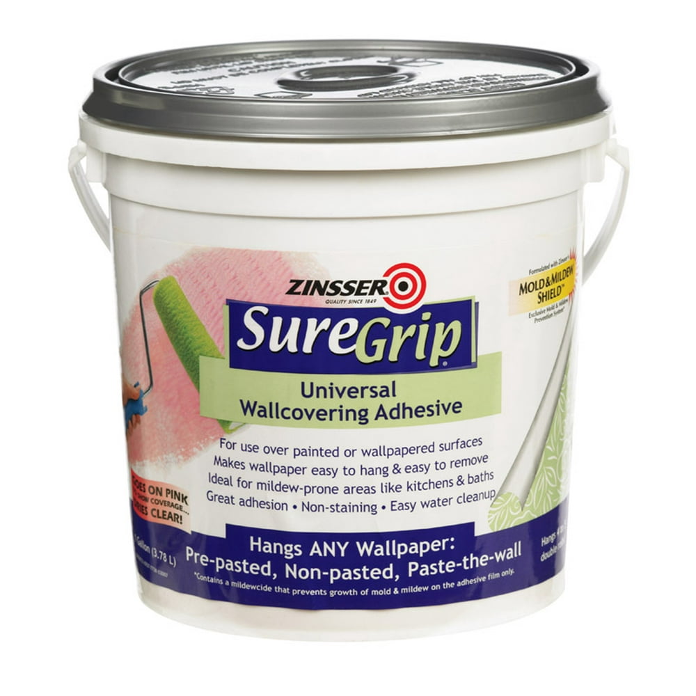 Zinsser 2872 SureGrip Clear High Strength Glue Wallcovering Adhesive 1 gal.