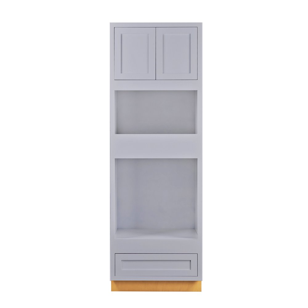 31" Wide 93" Tall 24" Deep Wall Oven Light Gray Inset Shaker