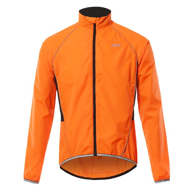 Hombres reflectante ciclismo chaqueta transpirable manga larga bicicleta Jersey viento