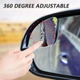 thumbnail image 3 of 2pcs Car Blind Spot Mirror Frameless Auxiliary Rearview Mirror Auto Motorcycle Universal Wide Angle Adjustable Small Mirrors 2pcs B, 3 of 6