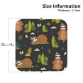 thumbnail image 3 of Balery 6 Pcs Funny Sloths In The Forestleather Coasters Set, Drink Table Cup Coasters For Living Room Kitchen Coffee Decor, 3 of 9