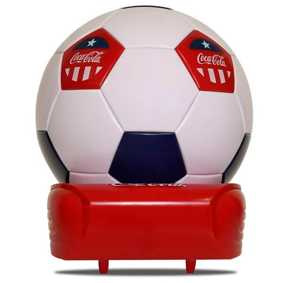Coca-Cola Ballon de football 5 canettes Mini Frigo, 12V DC/110V AC, refroidisseur portable pour boissons et snacks