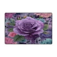 thumbnail image 2 of Area Rugs 72"x48" Indoor Non-Slip Wear Resistant Floor Mats Soft Large Carpets for Living Room Bedroom Home Decor Washable Rug Purple Rose Gradient Painting, 2 of 7