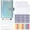 A001- Blue, variant on A6 7X5 Inch Pink Holographic Starry Glitter Pu Leather Back to School Binder Notebook, Cash Stuffing Binder, Budgeting Planner, Money Organizer for Cash, Glitter Letter,