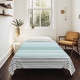 thumbnail image 4 of Aqua Ombre Stripes Small Tapestry for Bedroom Wall Hanging Tapestry, Modern Abstract Stripes Aesthetic Ceiling Backdrop Tapestries Poster Blanket Wall Decor for Teens Room Living Room Dorm 23" x 28", 4 of 8