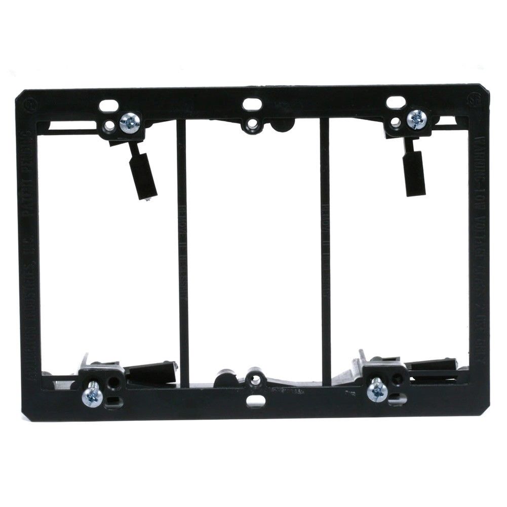 Wall Plate Mounting Bracket 3 Gang Flush Low Voltage Coaxial Cable