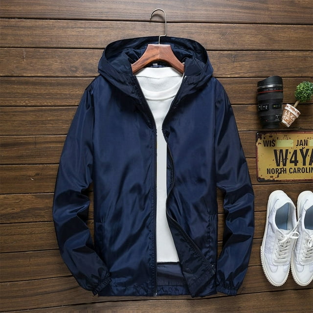 Chaqueta impermeable para hombre Fule, abrigo con capucha, ropa de abrigo ligera, cortavientos y transpirable.