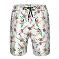 thumbnail image 4 of Naloa Pretty Floral With Leaves Men's Beach Shorts, Surfing shorts, Swim trunks, Quick Dry Swim Trunks for Surfing Beach Fun - Large, 4 of 9