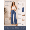thumbnail image 6 of DOKOTOO Jeans for Women High Waisted Wide Leg Jeans Trendy Stretchy Denim Pants with Slanted Pockets Comfort Baggy Straight Leg (Plus Sizes Available), 6 of 8