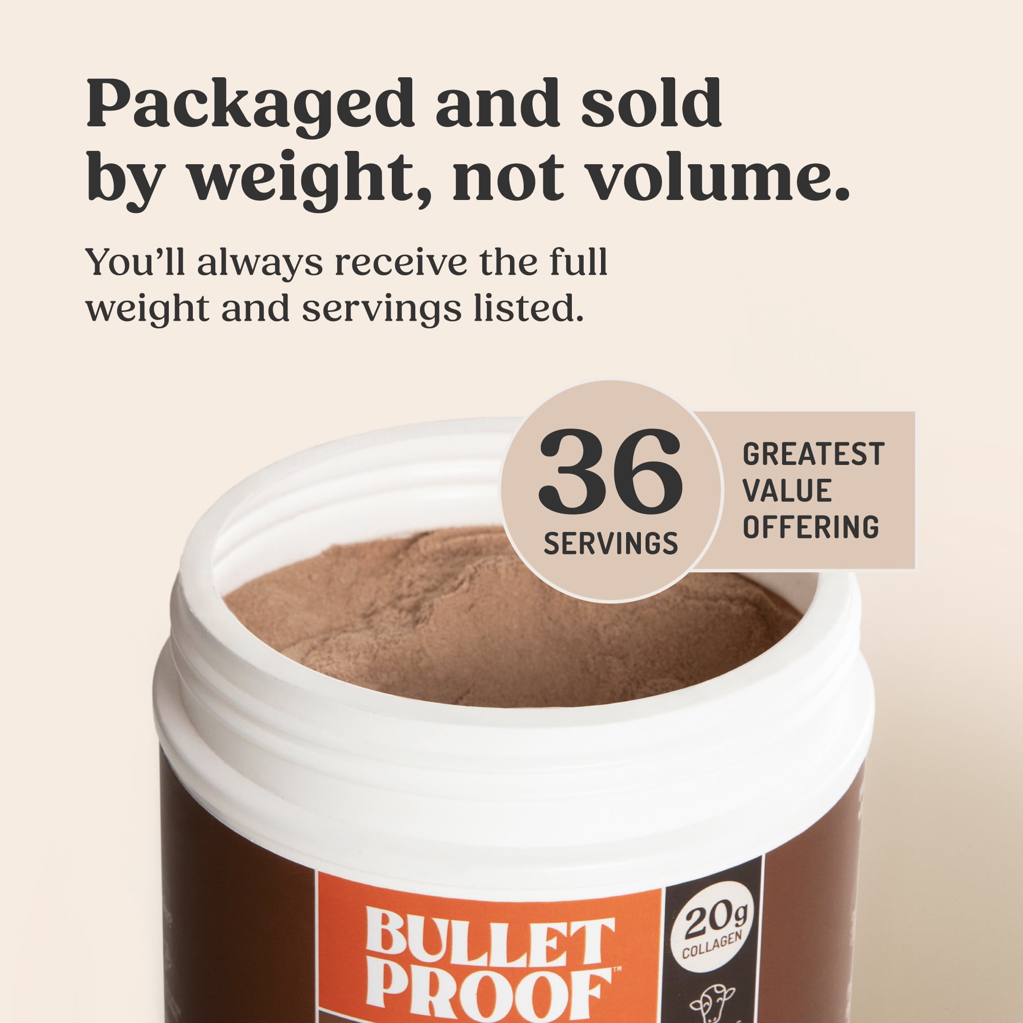 Bulletproof Chocolate Collagen Protein Powder with MCT Oil, 19g Protein, 42.3 Oz, Value Size, Collagen Peptides and Amino Acids for Healthy Skin, Bones and Joints