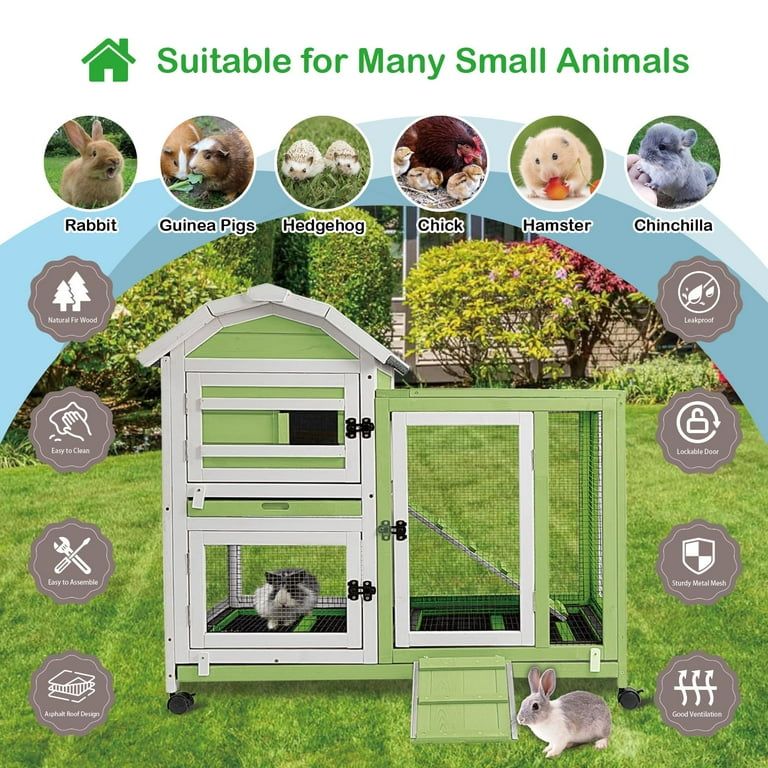Green rabbit hutch sale