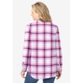 thumbnail image 2 of Woman Within Plus Size Pintucked Flannel Shirt, 2 of 6
