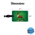 thumbnail image 3 of Reindeer Prancing Christmas Faux Leather Travel Luggage Tag, 3 of 7