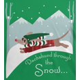 thumbnail image 4 of Old Glory Mens Christmas Dachshund Dashing Through the Snow Short Sleeve T Shirt, 4 of 6