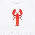 thumbnail image 4 of Inktastic Lobster Cute Ocean Creature Girls Baby Dress, 4 of 5