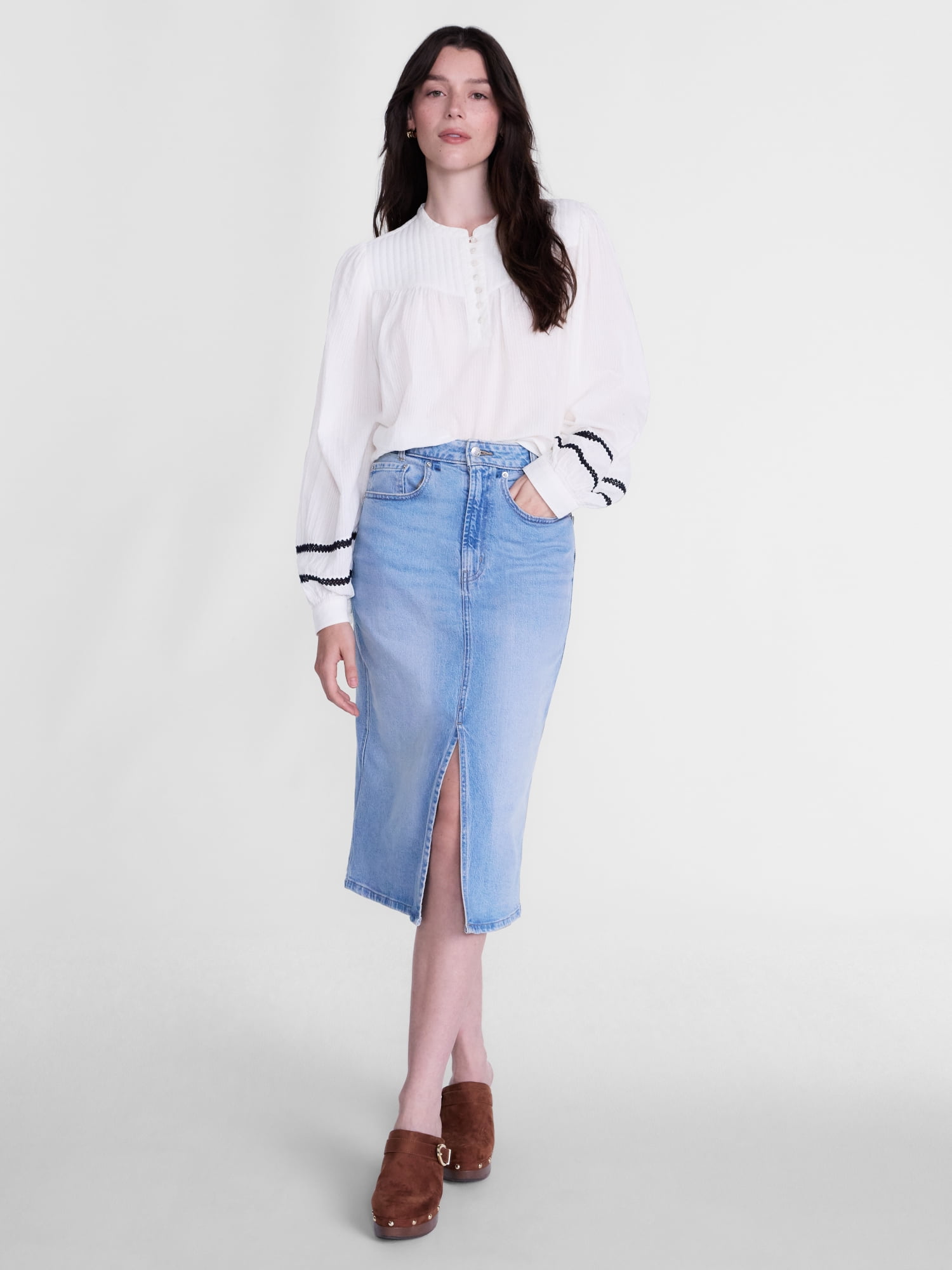 Scenario Women's Denim Skirt, Sizes 0-20