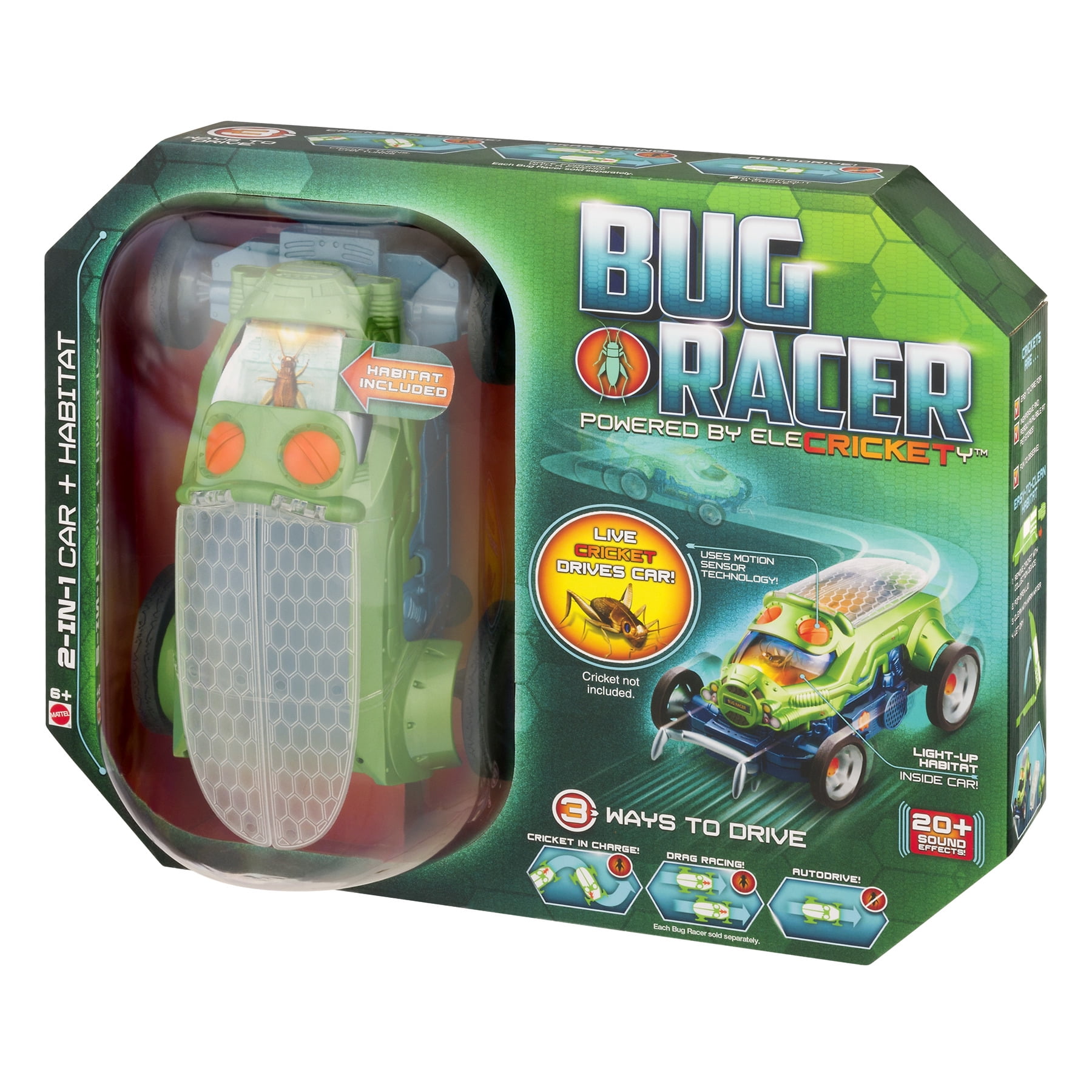 2 Bug Racer Powered by Elecrickety Vehicle Cricket Car Toy Stem Mattel for sale online 