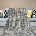 thumbnail image 2 of JEUXUS Crafted Camouflage Print Cozy Knit Throw Blanket, Soft Comfy Decorative Throw for Couch Bed Sofa Travel, Camo Grey, 2 of 6