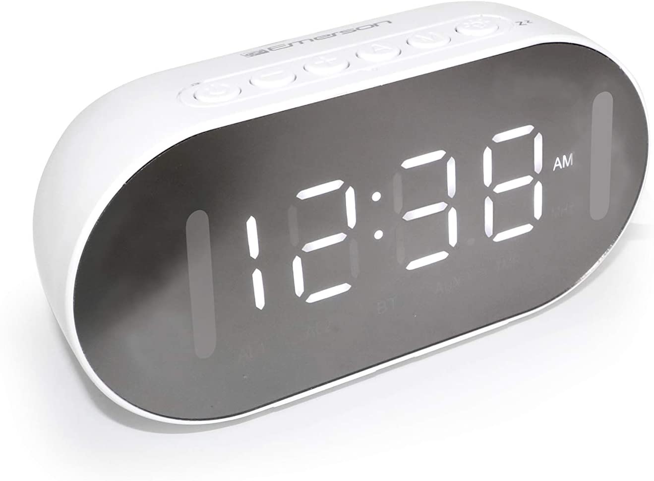 Emerson Dual Alarm Clock Radio with Bluetooth Speaker, FM Radio, Phone