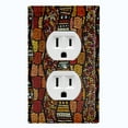 thumbnail image 1 of Metal Light Switch Plate Cover Safari African Tribal Art Pattern SFR001, 1 of 13