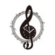 thumbnail image 5 of Reloj de pared con notas musicales, decoración de pared para el hogar, fácil de leer, reloj colgante de acrílico 30 cm, 5 of 9